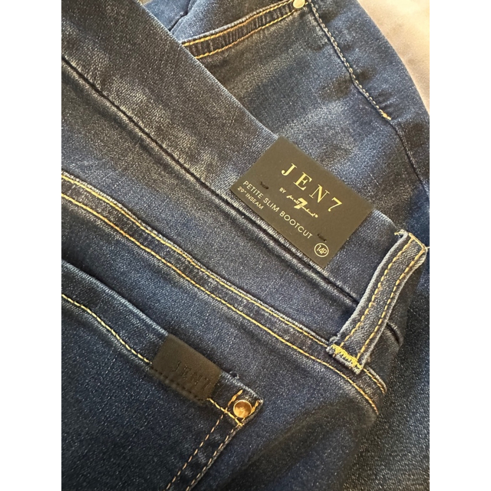JEN7 by 7 For All Mankind Jeans Women's Size 14P Blue - Picture 2 of 4